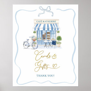 Coquette Parisian cafe French Card and Gift Poster