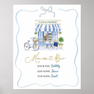 Coquette Parisian cafe French  Momosa Bar Poster