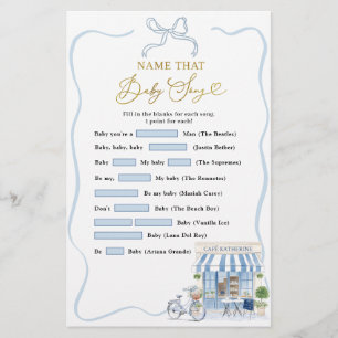 Coquette Parisian Cafe Name That Baby Song Games