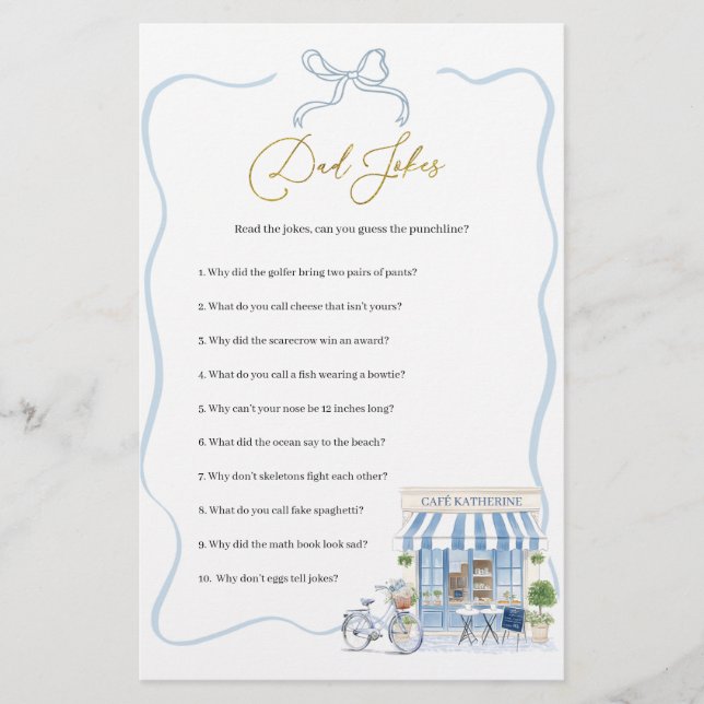 Coquette Parisian Dad Jokes Games (Front)