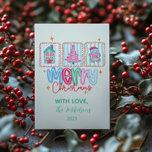 Coquette Pastel Christmas Holiday Card