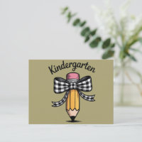 Coquette Pencil Bow Kindergarten Teacher School