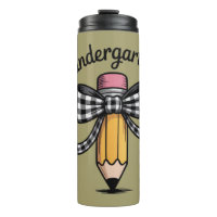 Coquette Pencil Bow Kindergarten Teacher School