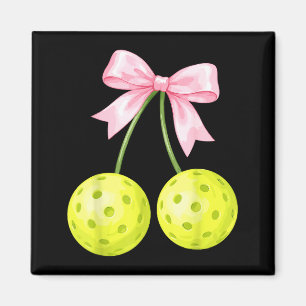 Coquette Pickleball Cherries Bow Paddle Sport Love Magnet