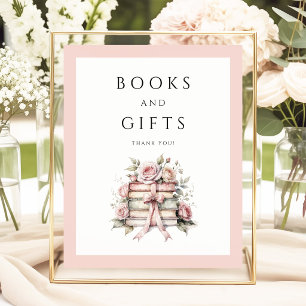 Coquette Pink Bow Baby Shower Cards And Gifts Poster