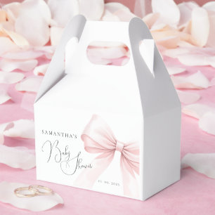 Coquette Pink Bow Baby Shower Favour Bags Box