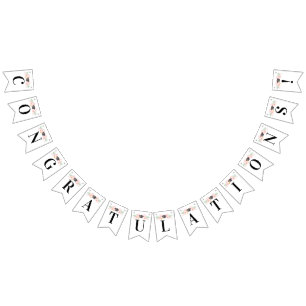 Coquette Pink Bow Congratulations   Graduation  Bunting