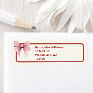 Coquette Pink Bow Customisable Back to School