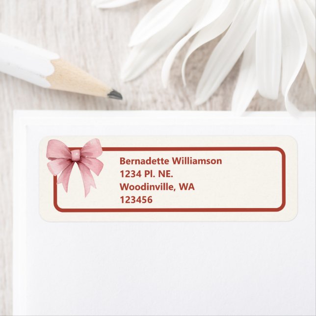 Coquette Pink Bow Customisable Back to School (Insitu)