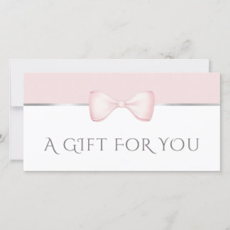 Coquette pink bow gift certificate