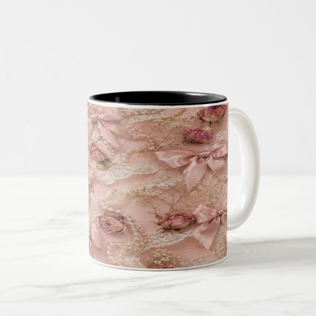 Coquette Pink Bow Mug (Front Right)