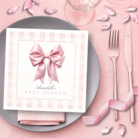 Coquette Pink Bow Ribbon Girl Baby Shower