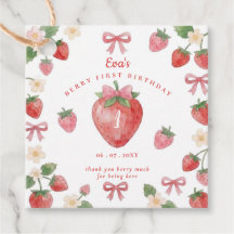 Coquette Pink Bow Strawberry Berry First Birthday