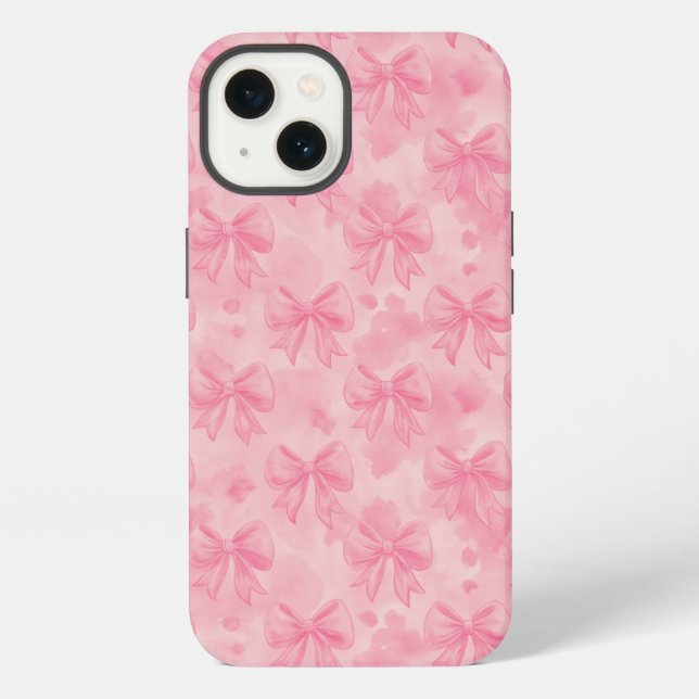Coquette Pink Bows iPhone Case (Back)