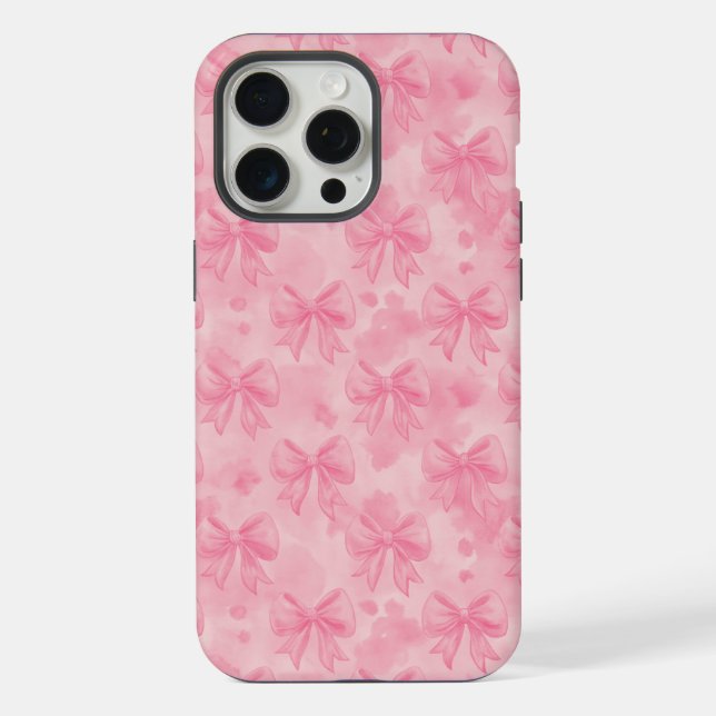 Coquette Pink Bows iPhone Case (Back)