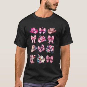 Coquette Pink Cowboy Hats Bows Cowgirl Boots Scoot T-Shirt