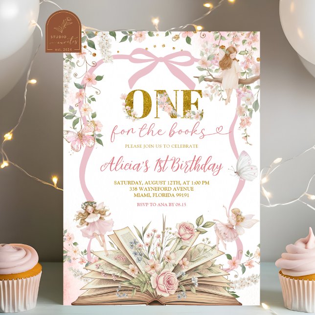 coquette pink fairy storybook birthday  invitation (Creator Uploaded)