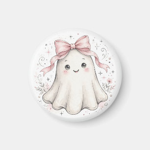 Coquette Pink Ghost First Birthday Paper Plates  Magnet