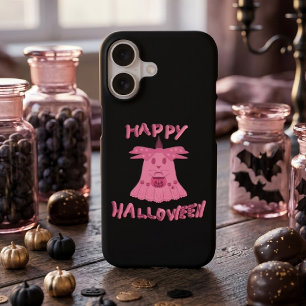 Coquette Pink Ghost Happy Halloween Digital Art