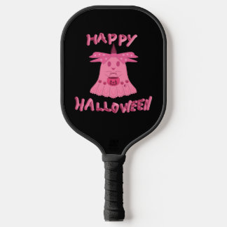 Coquette Pink Ghost Happy Halloween Digital Art Pickleball Paddle