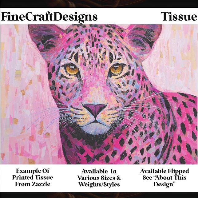  Coquette Pink Leopard Mosaic Style EN4R Decoupage Tissue Paper (Creator Uploaded)
