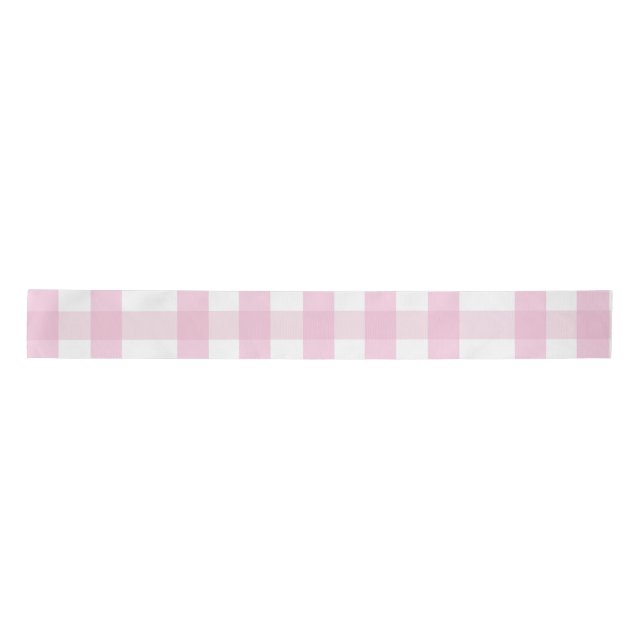 Coquette Pink Plaid Satin Ribbon (Front)