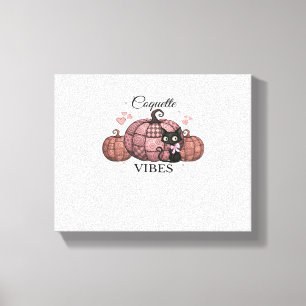 Coquette Pink Pumpkin Cat Classic T-Shirt Canvas Print