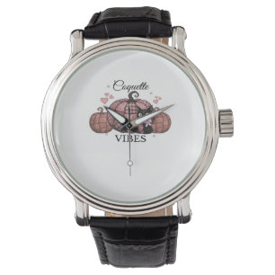 Coquette Pink Pumpkin Cat Classic T-Shirt Watch