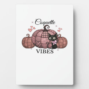 Coquette Pink Pumpkin Cat Oversized T-Shirt Plaque