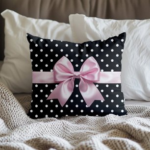 Coquette Polka Dot Throw Pillow