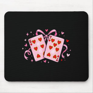 Coquette Preppy 6 7 Valentine Couple Hearts Playin Mouse Mat