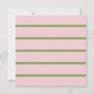 Coquette Preppy Chic Pastel Green And Pink Stripes Card