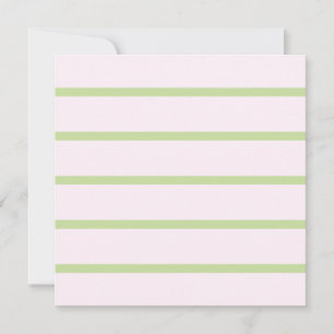 Coquette Preppy Chic Pastel Green And Pink Stripes Card