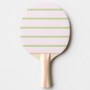 Coquette Preppy Chic Pastel Green And Pink Stripes Ping Pong Paddle