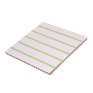 Coquette Preppy Chic Pastel Green And Pink Stripes Tile