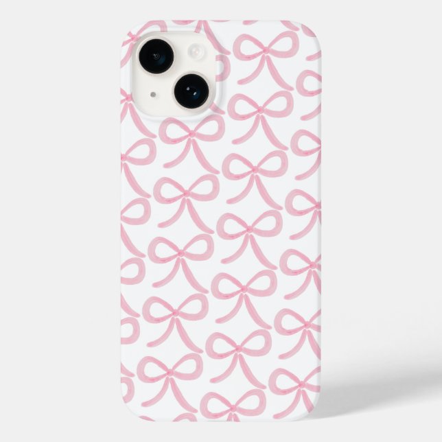 Coquette Preppy Pink Bows Case-Mate iPhone Case (Back)