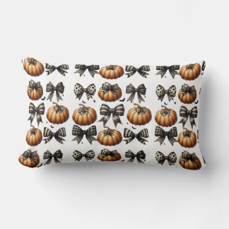 Coquette Pumpkin Bow Pillow