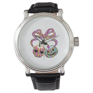 Coquette Pumpkin Cherries Halloween Watch