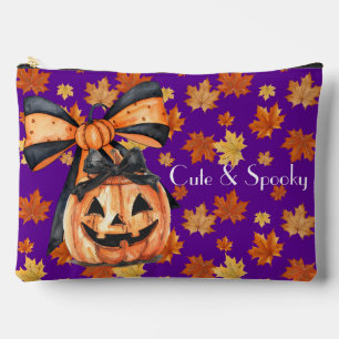 Coquette Pumpkin Fall/Halloween Cute Accessory Pouch