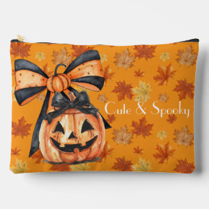 Coquette Pumpkin Fall/Halloween Cute Accessory Pouch