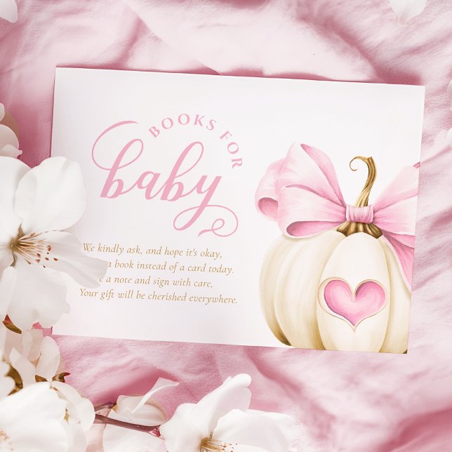 Coquette Pumpkin Girl Books for Baby Enclosure Card (Creator Uploaded)