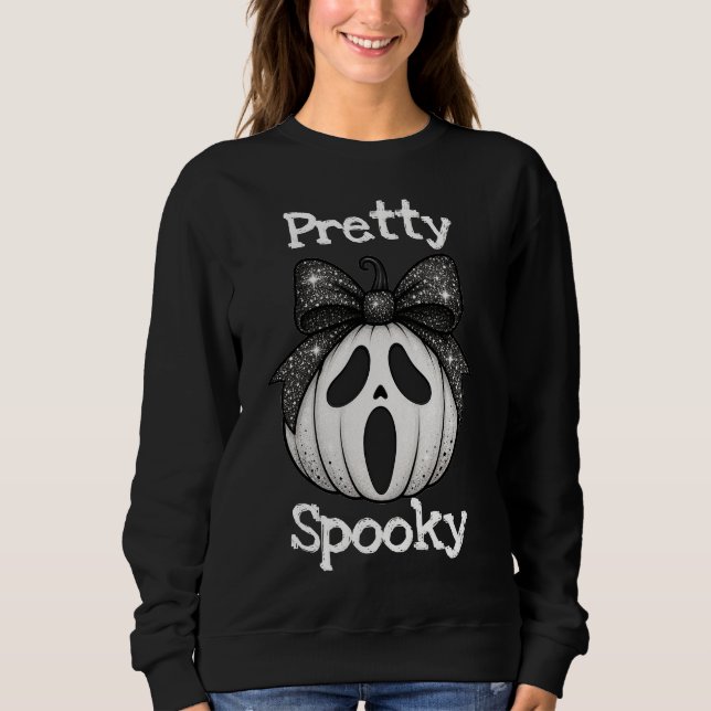 Coquette Pumpkin Pretty Spooky Sweatshirt (Front)
