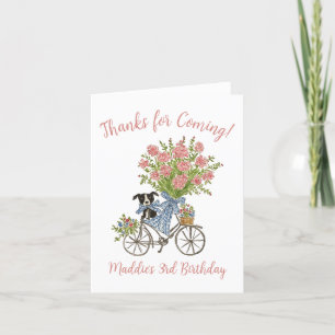 Coquette Puppy Birthday Party Thank You Cards