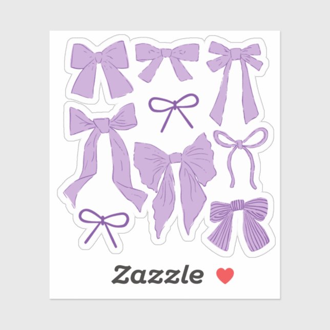 Coquette Purple Bows Romantic (Sheet)