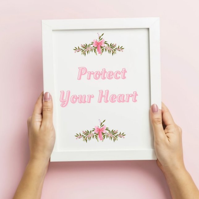 Coquette Quote Wall Art -  Light Pink Bow Floral (Creator Uploaded)