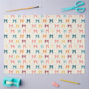 Coquette Ribbon Pattern with Polka Dots Tissue Paper