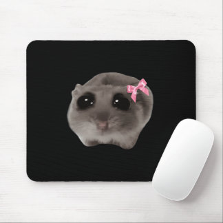 Coquette Sad Hamster Meme Mouse Pad