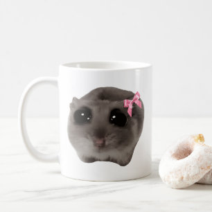 Coquette Sad Hamster Meme Mug Double Sided