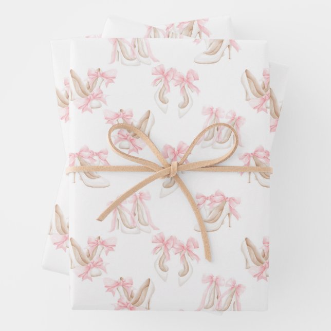 Coquette Shoes Pattern  Wrapping Paper Sheet (In situ)