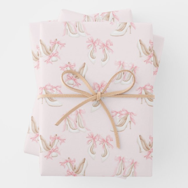 Coquette Shoes Pattern  Wrapping Paper Sheet (In situ)